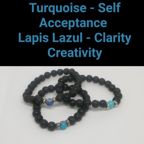 Natural Stone Turquoise or Lapis Lazul Bracelets - Picture 1 of 6